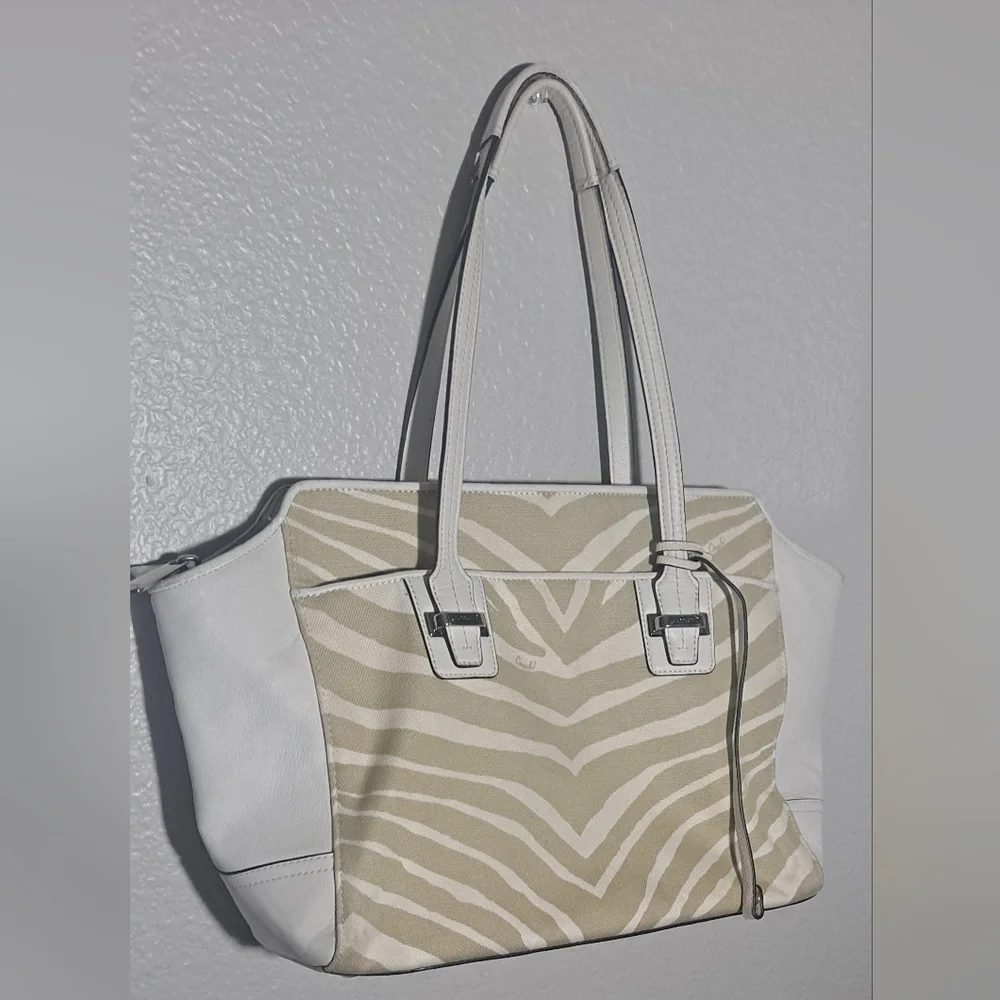 Coach White Tan Zebra Purse - Picture 16 of 16